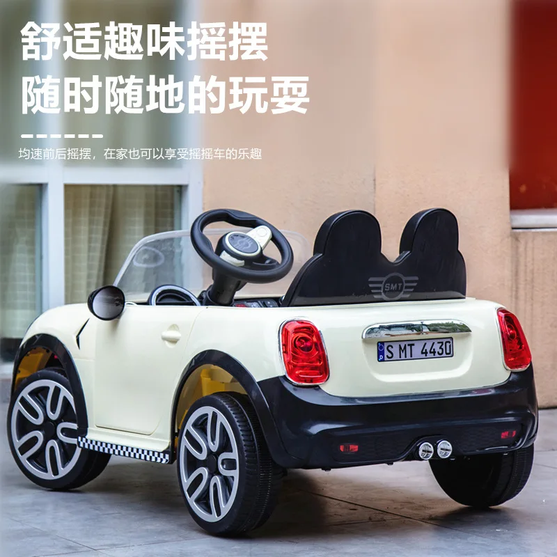 2024 New Kids Remote-Controlled Four-Wheel Can Sit Rechargeable Toy Electric Scooter Ride On Car 4