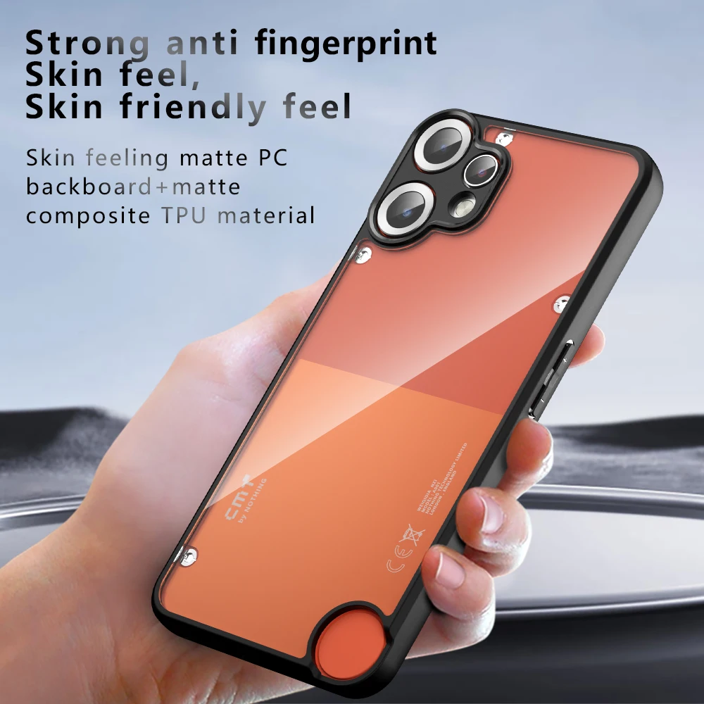 Enhanced Title: Premium Frosted Transparent Acrylic Drop-Proof Case