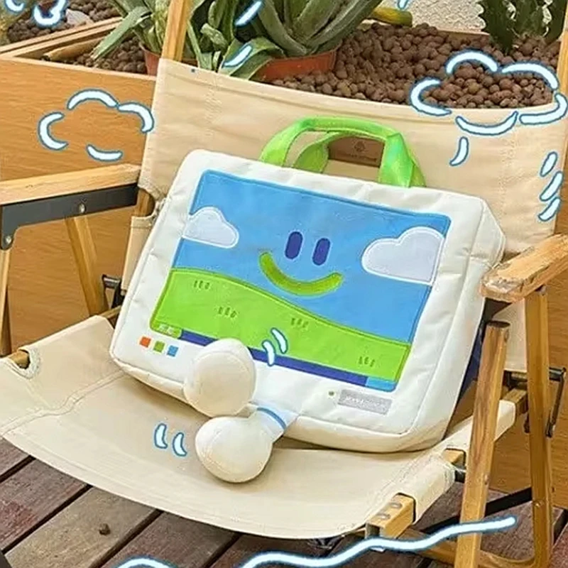 Borsa per computer Borse a tracolla da donna da 13-15 pollici Borsa a tracolla da donna Borse stampate con cartoni animati Borsa per laptop Y2k per studenti Harajuku - immagine 5