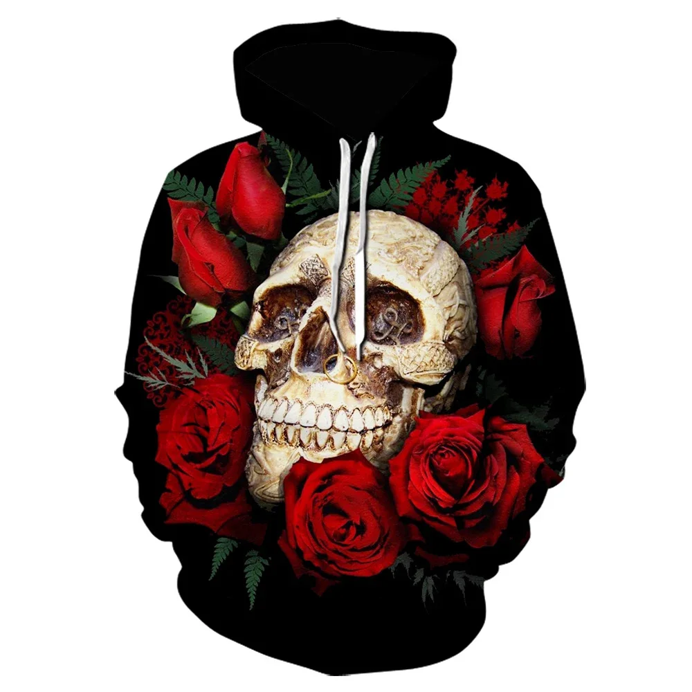 

2024 New Horror Skull 3D Hoodies Men Women Children Long Sleeve Gothic Tops Cool Print Pullover Casual Boy Girl Kids Sweatshirts