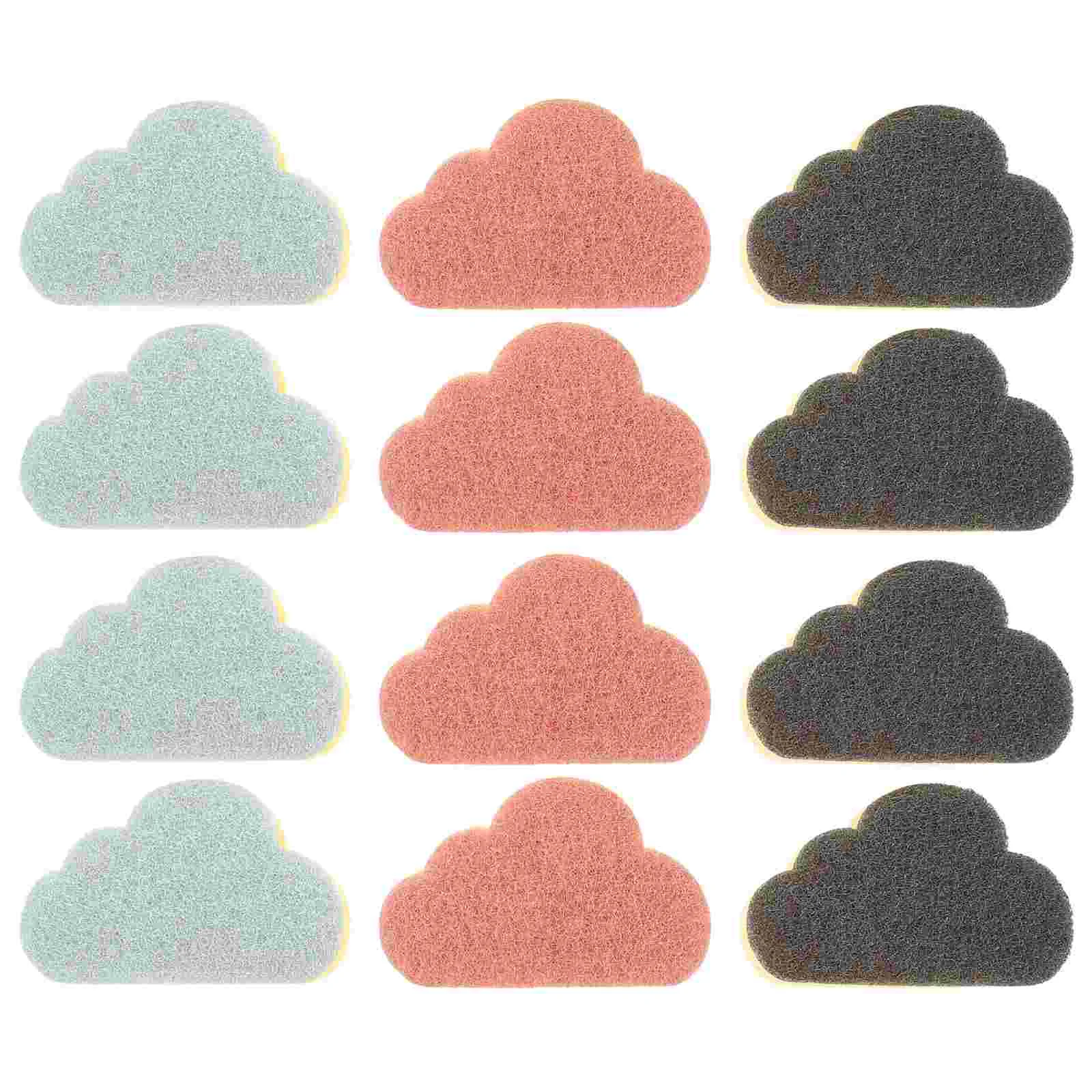 

12pcs Cleaning Scrub Sponge Kitchen Sponge Cloud Designed Dishwash Tools Dish Towel Cloth Pad Cleaner for Pots Pans Bathroom