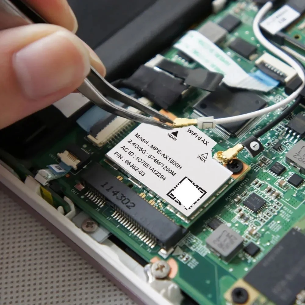 WiFi 6 1800Mbps 어댑터 MPE-AX1800H 미니 PCI-E 2.4GHz / 5GHz Bluetooth 5.2 내장 안테나 포함 노트북용 고속