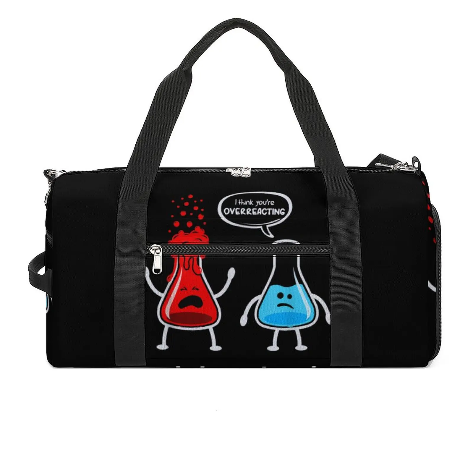 

I Think You Are Overreacting Gym Bag Funny Nerd Chemistry Waterproof Sports Bags Large Travel Training Handbag Cute Fitness Bag