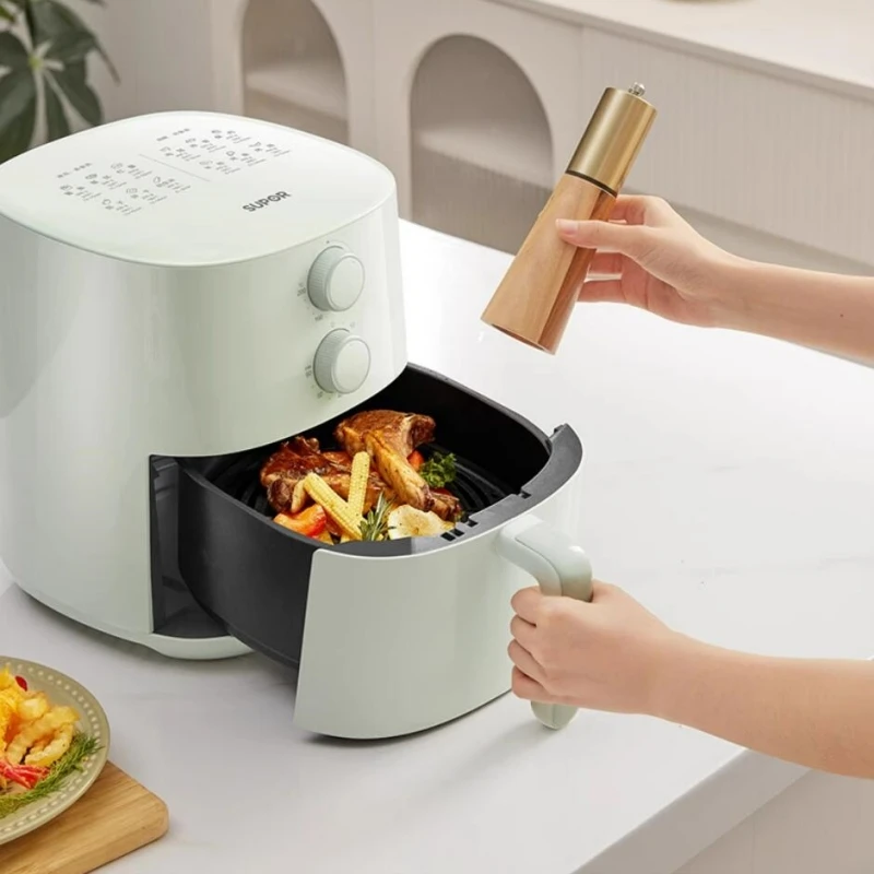SUPOR 220V Air Fryer Household 4.2L Without Turning Multifunctional Electric Fryer Double Knob Oven French Fries Oil-Free Fryer 3