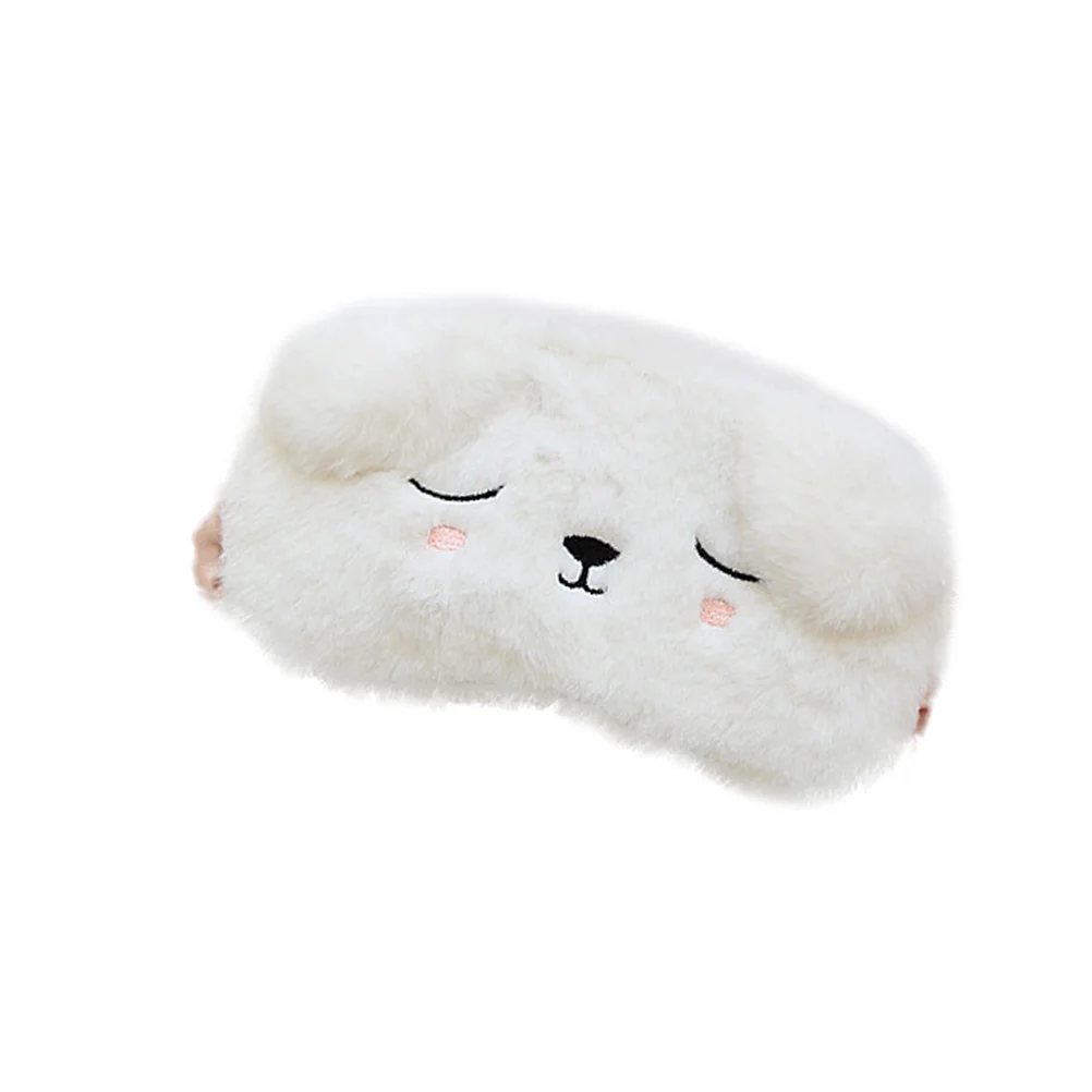 Lightweight Eye Mask Sleep Patch Cute Animal Blindfold Cartoon Dog Plush Rabbit 6