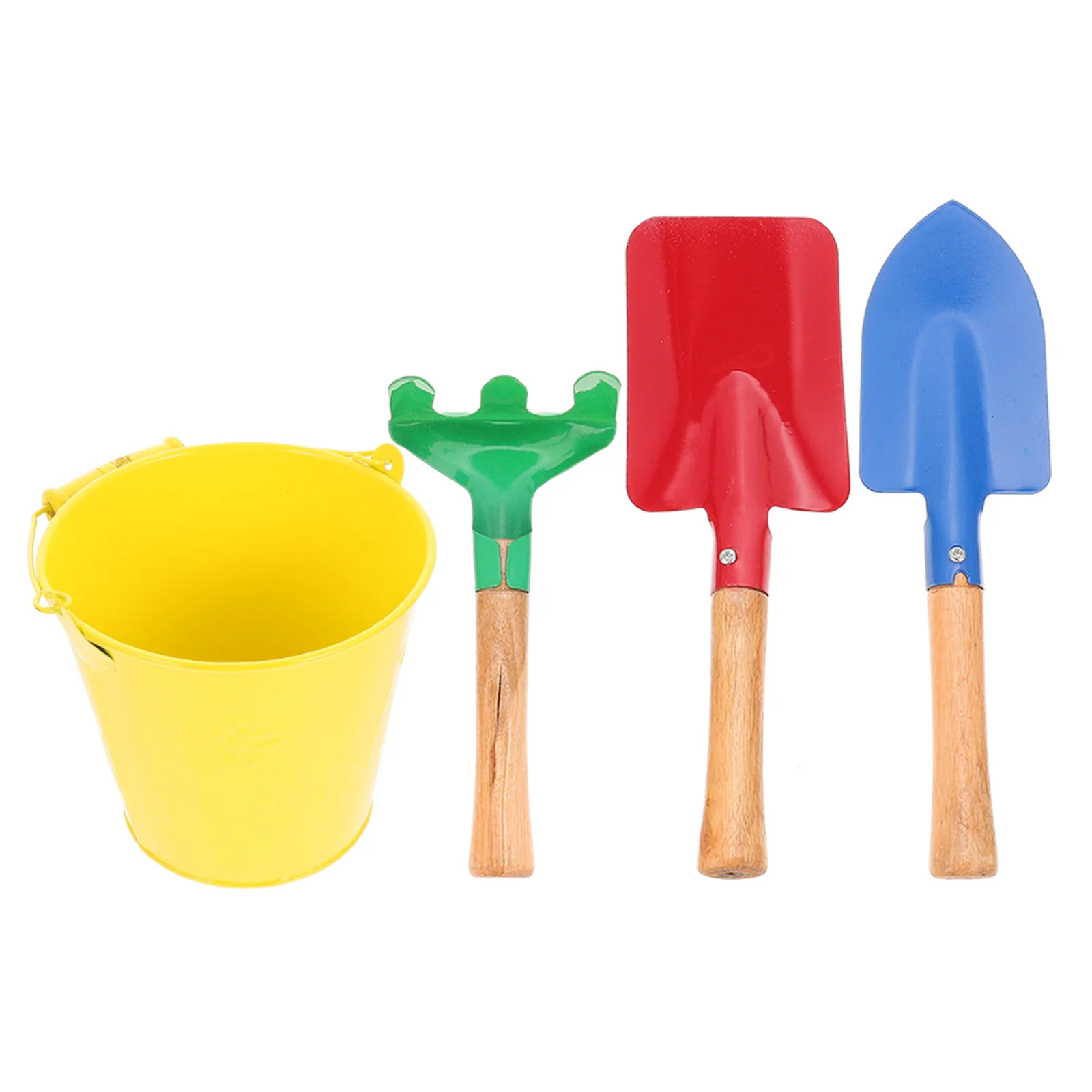 Gardening Kids Tools Children for Metal Barrel Kit Planting Toys Shovels Wood Sand Beach Bucket Toddler Gift Hand 5