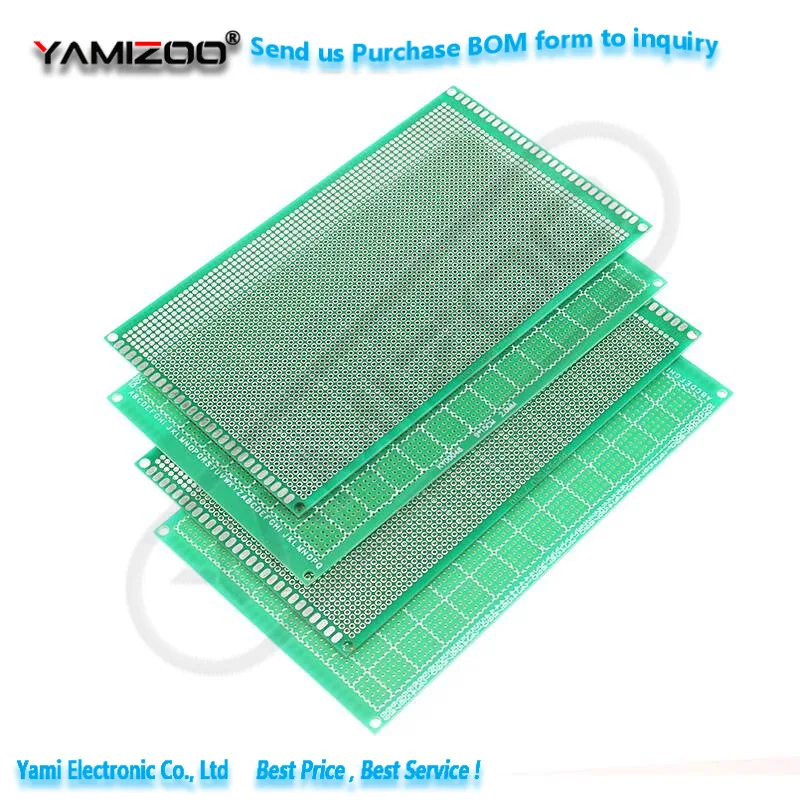 1개 단면/양면 2mm 회로 기판 PCB 범용 9x15cm 브레드보드 6x8홀 20*30cm 주석 도금