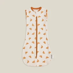 Infant Sleeveless Cotton Sleep Sack with Dual Zipper for Easy Diaper Changes - Lightweight and Breathable (Ear of wheat)