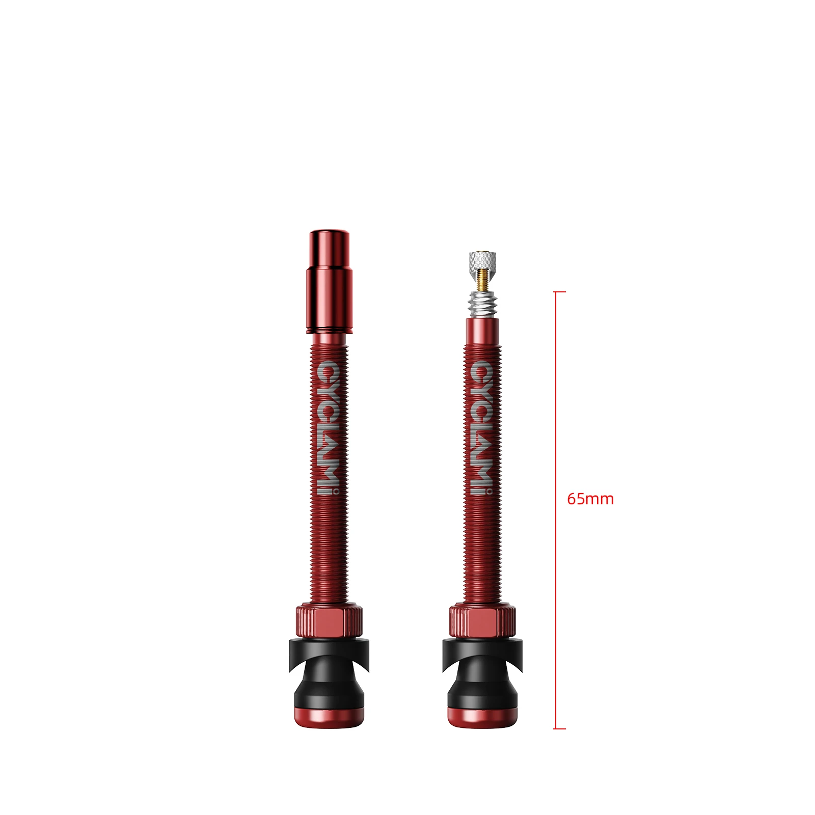 CYCLAMI Tubeless Bicycle Aluminum Presta Valves with Removable Core