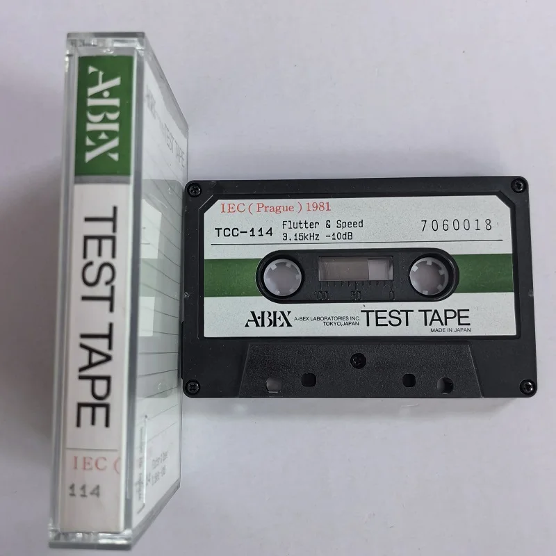 TEST TAPE TCC-114 3.15kHz-10dB FLUTTER & SPEED Tape Speed Test Wow and Flutter Test