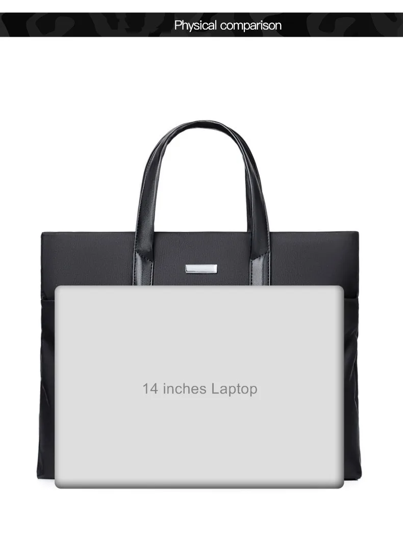 High Grade Business Laptop Bag Package Men's Waterproof Briefcase Handbag Official Large Capacity Black Blue Gray Custom Logo