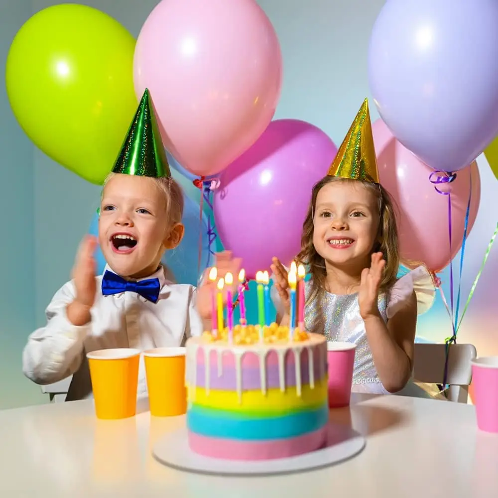 100 PCS Balloons Assorted Colors（Inside 10 Colors-10 Per Color) 12 Inch Balloons Bulk, Suitable for Birthday Family Party