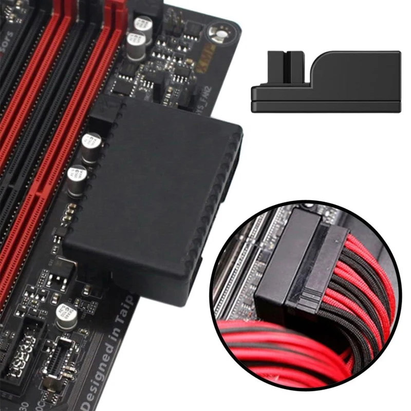 プリンさん専用　マザーボード オーバーモールド 90 度 ATX 24Pin メス - 24pin オス電源アダプタ