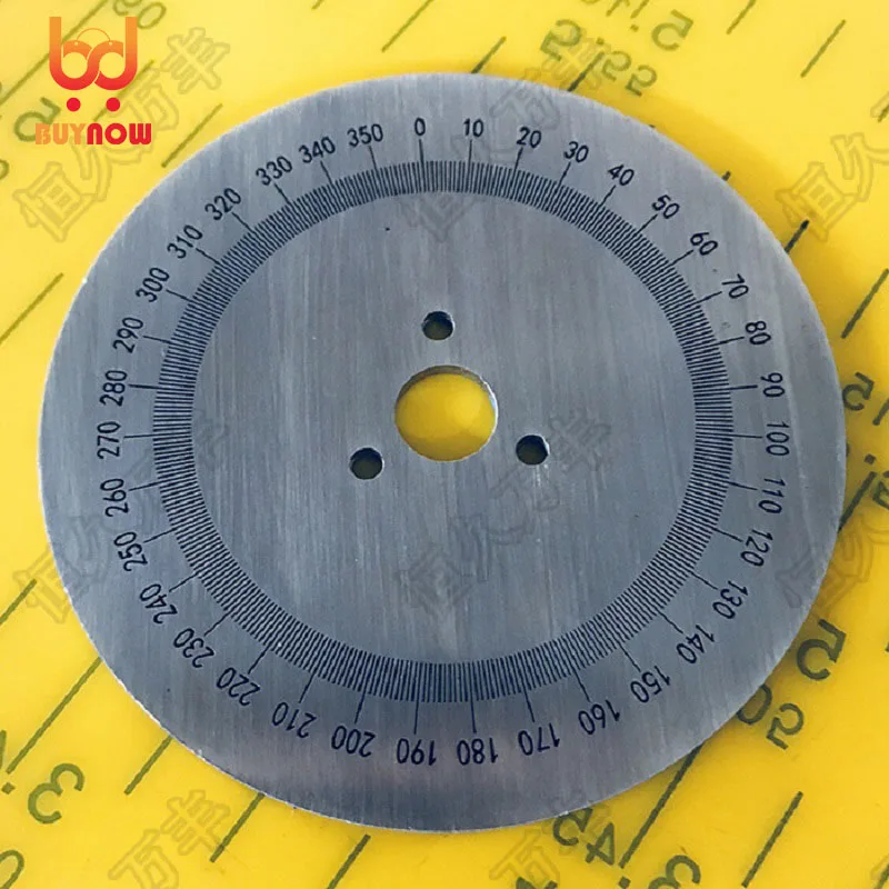 80x10x2mm Stainless steel decorative plate 360 degree Stainless steel dial scale disc tool 3