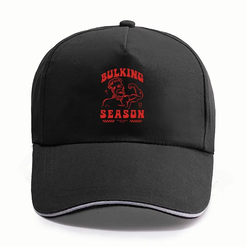 

Bulking Season Baseball Cap Funny Gym Quotes Jokes Gift Y2k Caps For Men Casual Unisex Hat