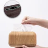 Japanese Tissue Box Napkin Storage Holder Wooden Cover ABS Toilet Paper Case Container Simple Stylish Home Car Desktop Organizer 3