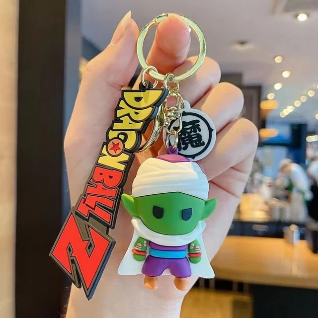 Dragon Ball Keychain PVC Cartoon Anime Figure Trunks Son Goku Piccolo Buu Vegeta Action Figures Key Chain Keyring Bag Pendant 4