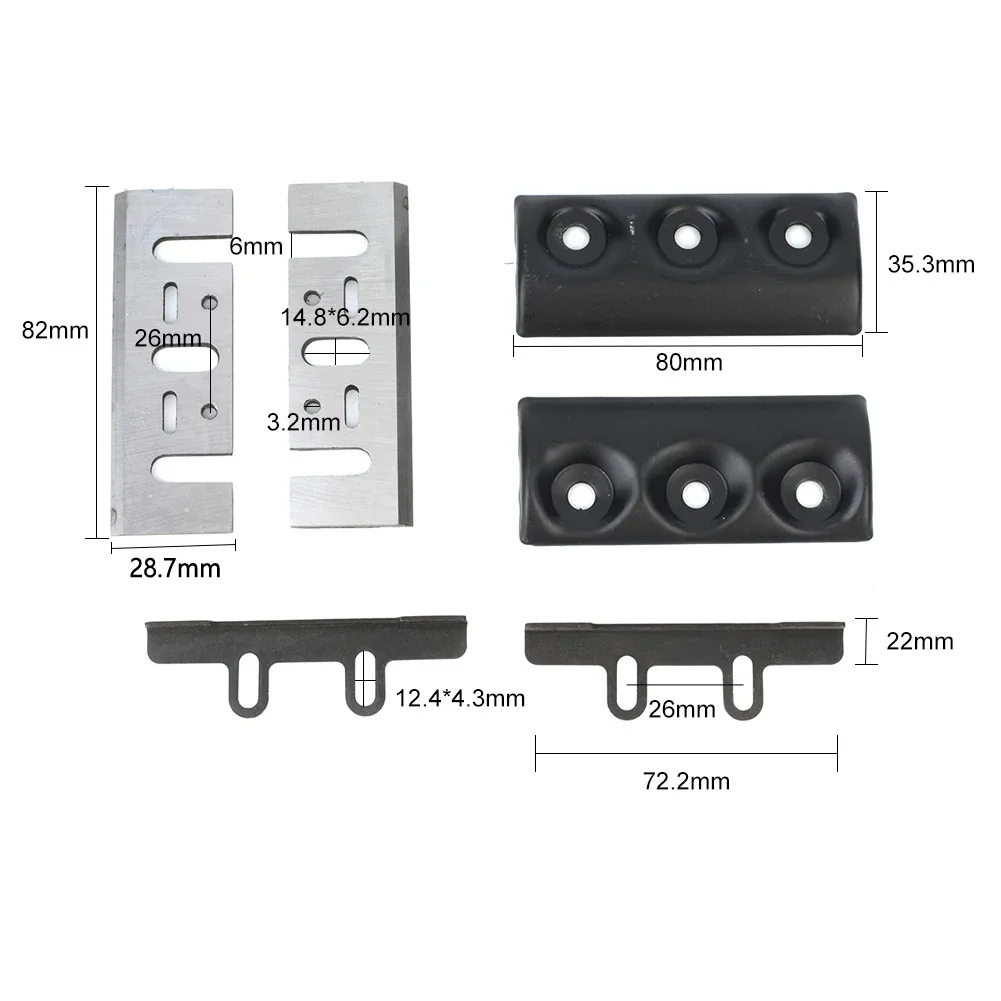 6Pcs Set Electric Planer Blades For 1900B Tableting Blade Clamp Planer Parts Cutting Tool For Woodworking Ply-wood Board