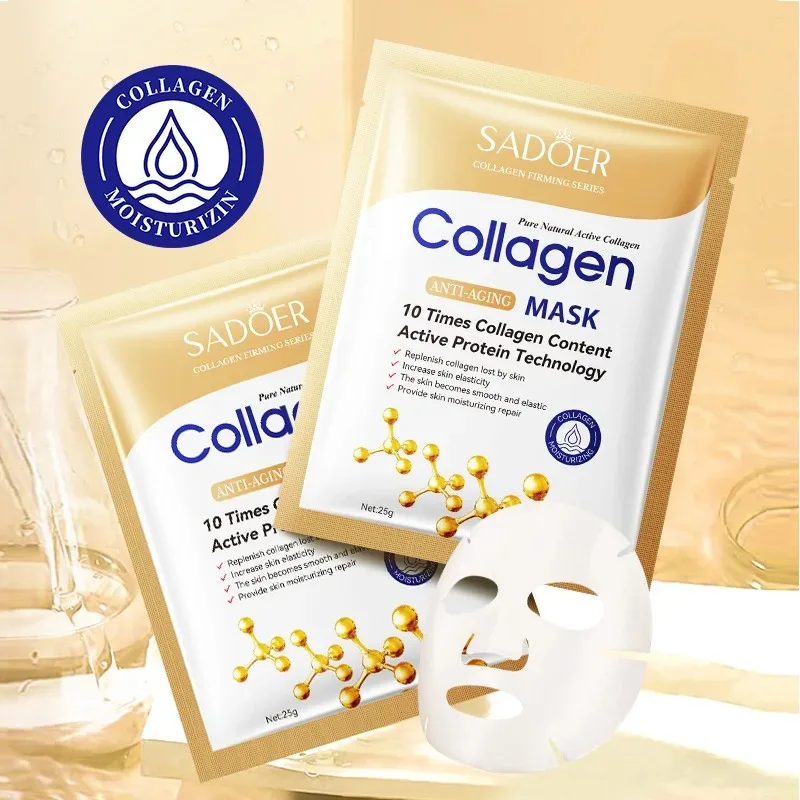 5/10/20/30pcs SADOER Collagen Face Mask Firming Moisturizing Repair Brightening skincare Face Sheet Mask Facial Masks Skin Care - Image 3