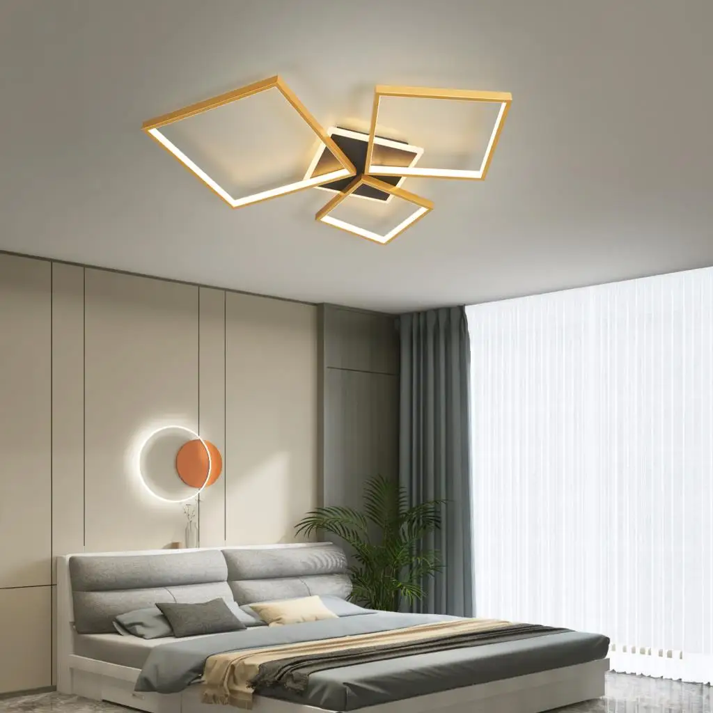 

Smart Home Alexa Modern LED Ceiling Lamp Living Room Bedroom Study Lamp Simple Nordic Light Luxury Dimmable Ceiling Lamp AC90-26