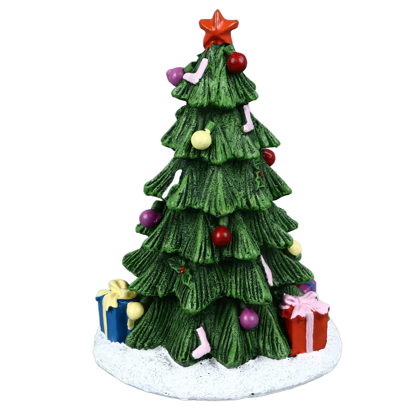ZK30 Christmas Fish Tank Ornament Exquisite Beautiful Resin Aquarium Craft Decoration for Home Christmas Tree