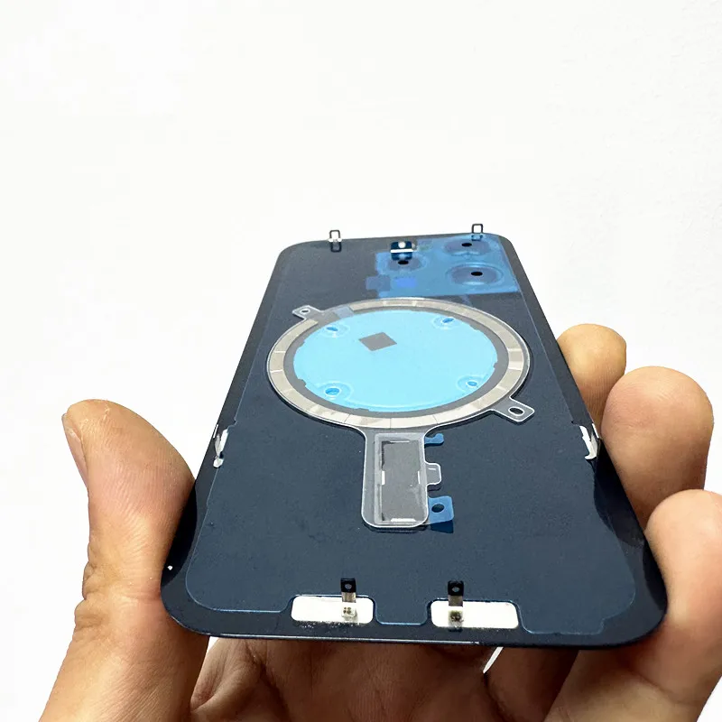 For iPhone 15 pro Back Cover Glass With Camera Lens Iron Plate Magnetic Ring Battery Rear Door Housing Repair Replacement