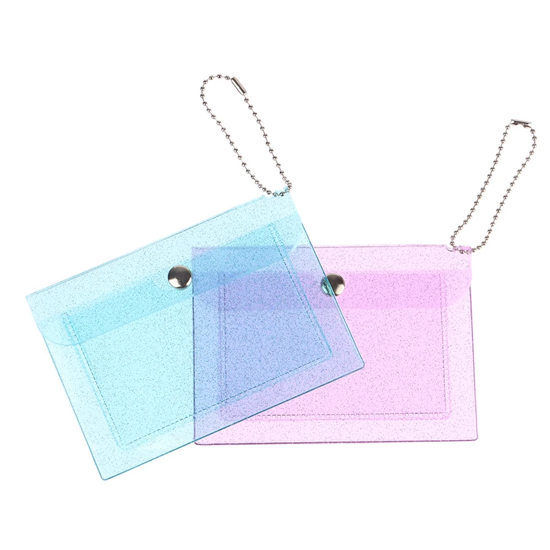 1pc Frauen Kreditkarten halter Brieftasche Mode transparent wasserdicht PVC Visitenkarte ID-Karte Brieftasche Mädchen Münz geldbörse Tasche – Detail 7