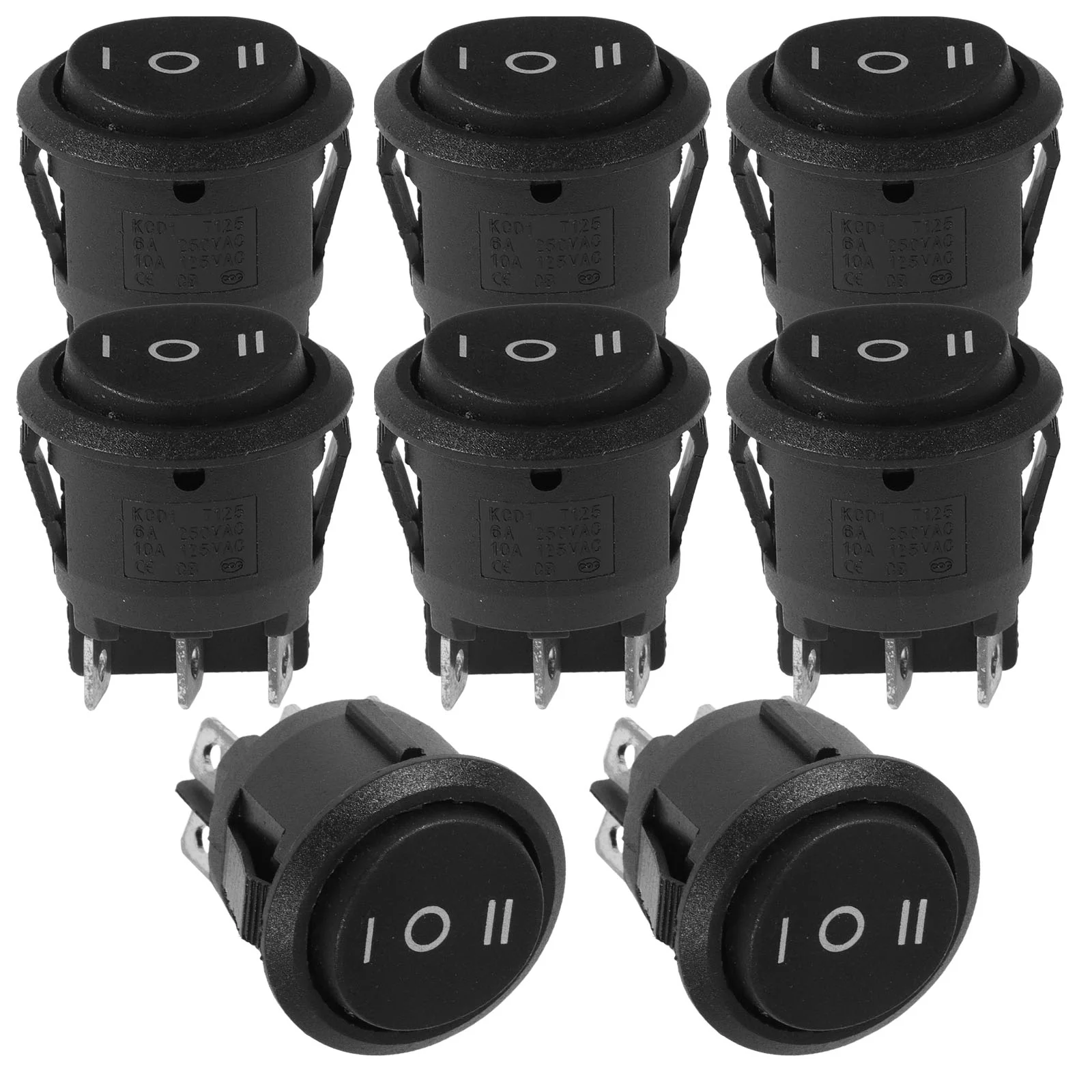 

8pcs Vehicle Toggle Switches Vehicle Rocker Switch Replacement Rocker Switch (6 Pin And 3 Position)