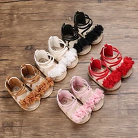 FOCUSNORM 5 Colors Newborn Infant Baby Girls Casual Sandals Flower Patchwork Bandage Soft Sole Non-Slip Princess Flat Shoes 6