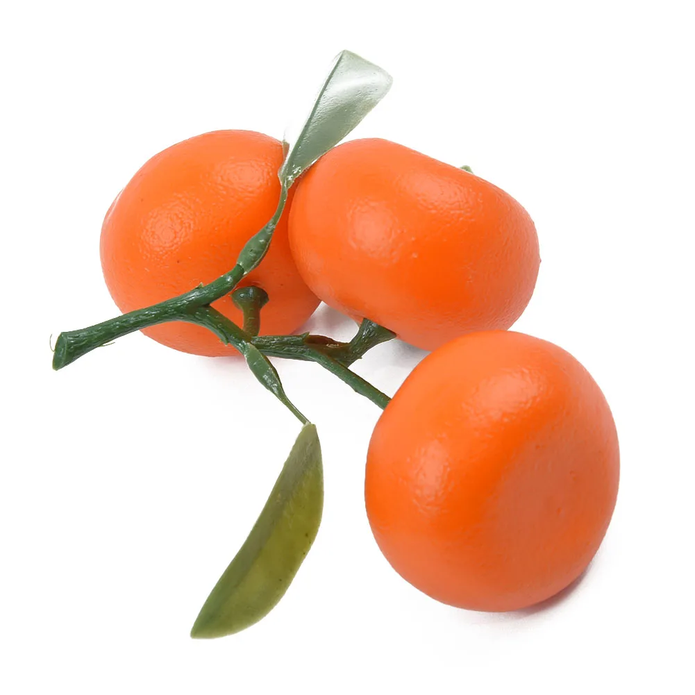 1 Stiel künstliche Frucht Mandarine dekorative Obst und Gemüse Küche gefälschte Display Lebensmittel für Home Decor Requisiten – Detail 13