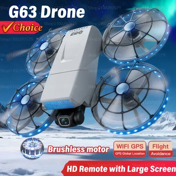 Nuovo G63 RC Drone 8K Droni professionali Doppia fotocamera Aereo 5G WIFI FPV GPS UAV con schermo di controllo remoto Quadcopter Giocattoli per bambini