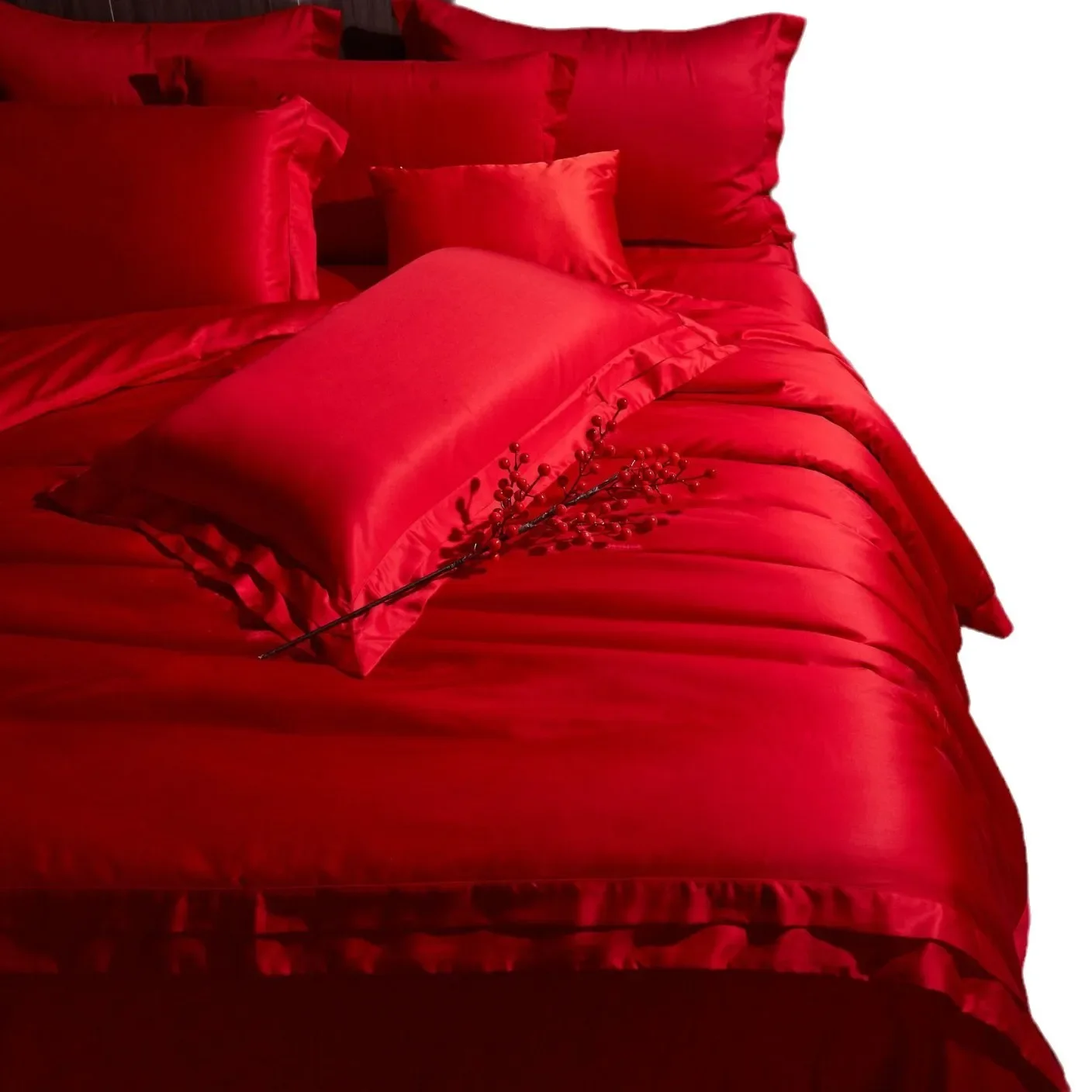 Luxurious 100-Thread Count Lyocell Long Staple Cotton Pure Cotton Bedding Coverlet Duvet Cover Sheet Set Bedding Accessories