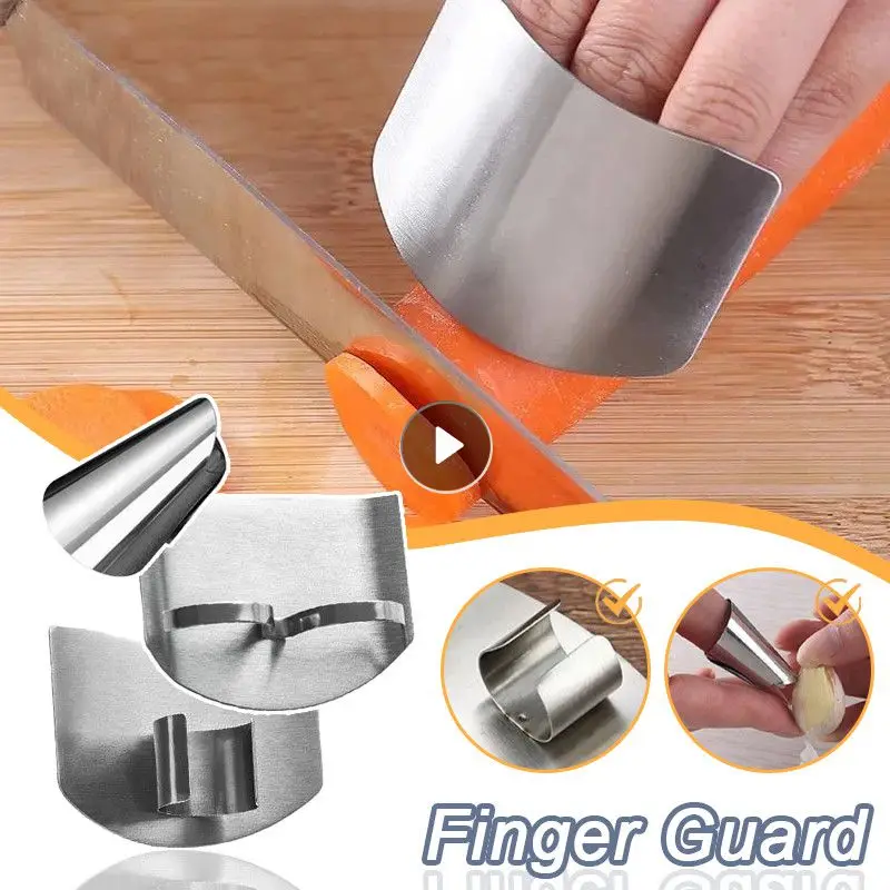 Finger Protector Stainless Steel Anti-cut Finger Guard Vegetable Cutting Knife Protection Gadgets Kitchen Accessories