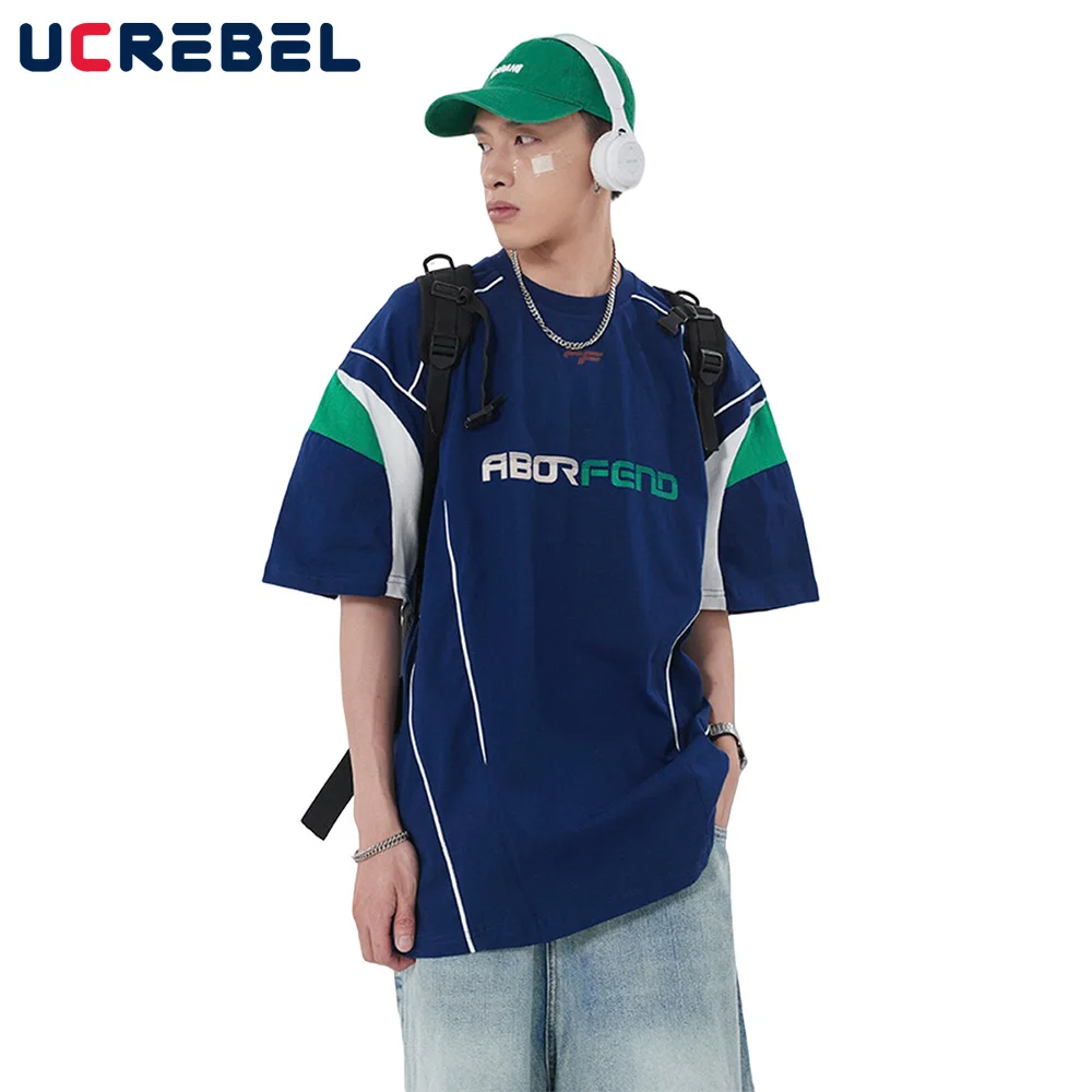 

Футболка мужская хлопковая с короткими рукавами и принтом букв