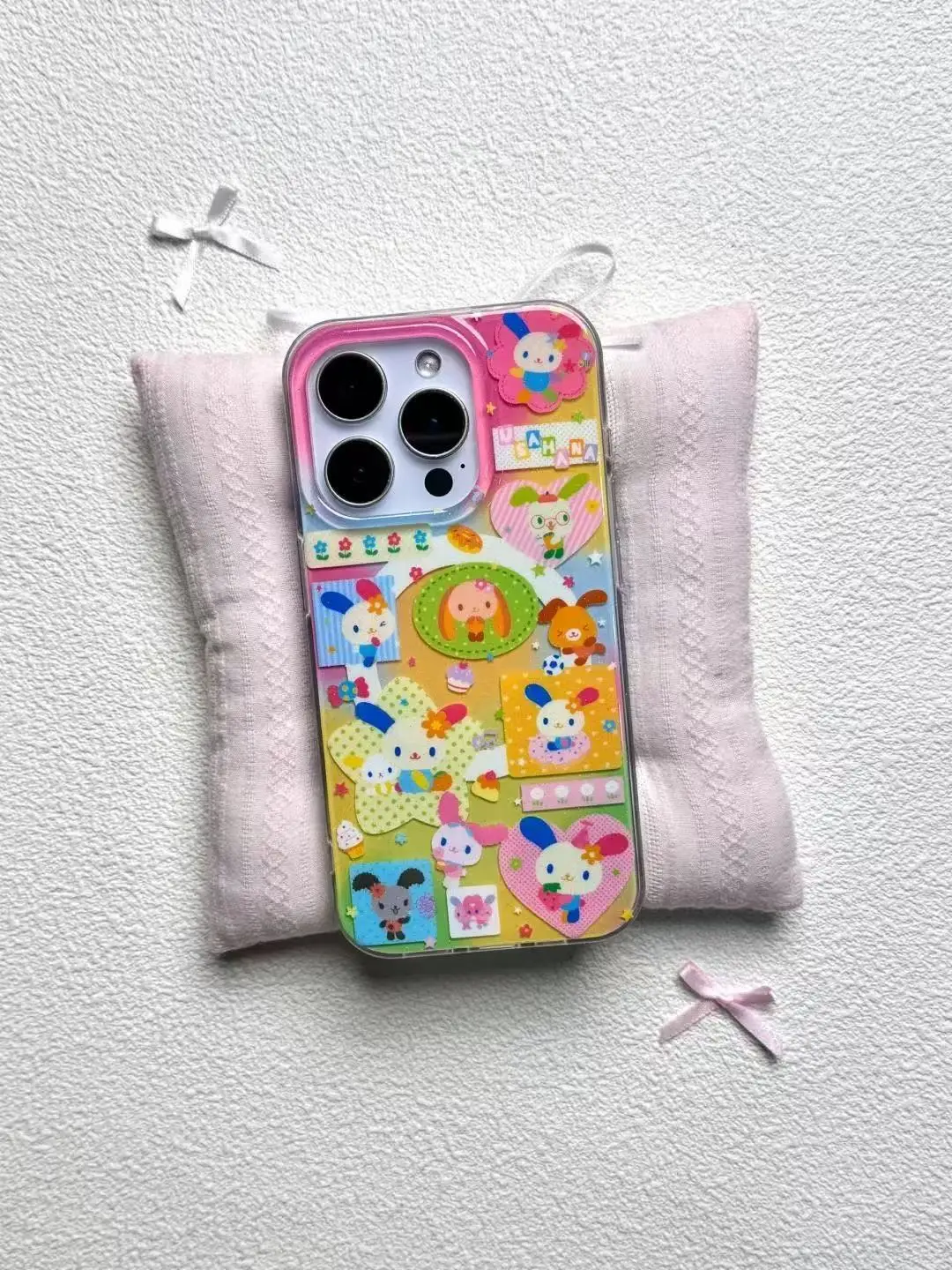 Rainbow Rabbit Dopamine Bunny Art iPhone Case | Cute Luxury MagSafe Shockproof Cover