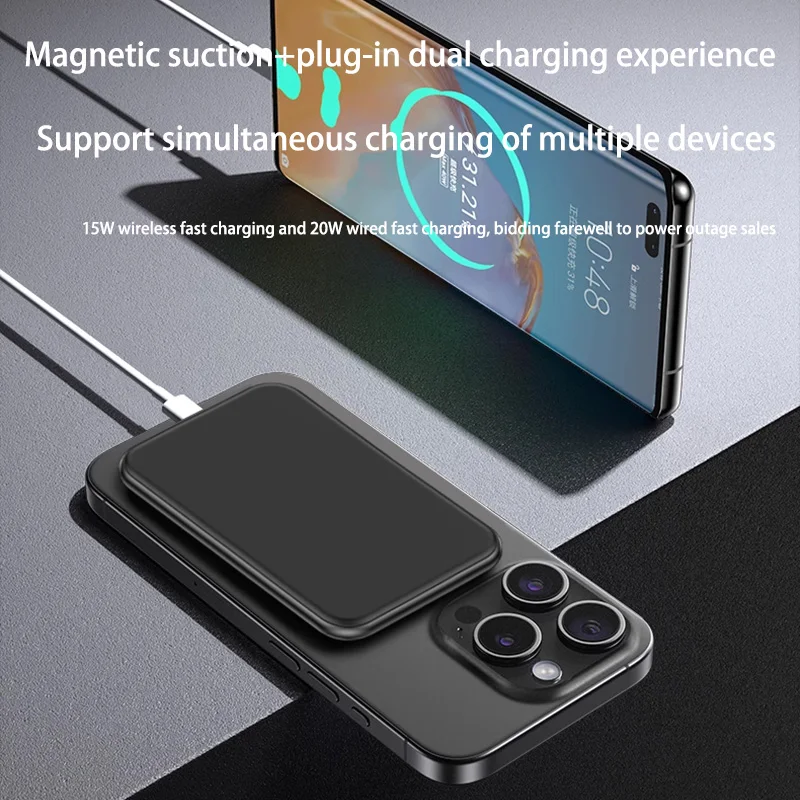 Xiaomi 5000mAh Magnetic Wireless Charger Power Bank Magsafe External Battery Super Fast Charging PowerBank For iPhone 15 16 New