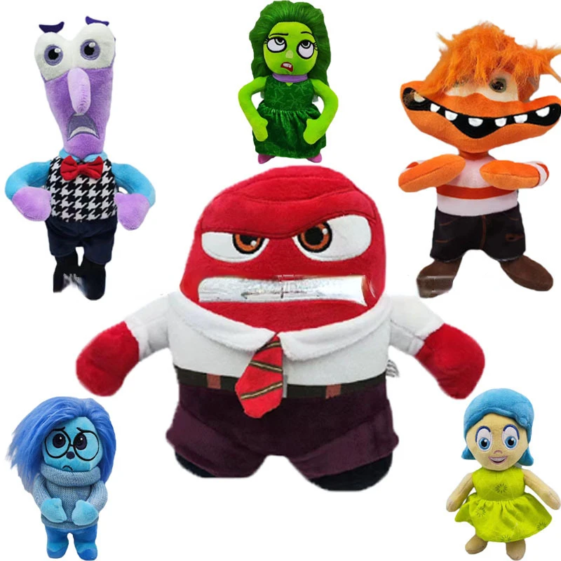 

New Inside Out 2 Stuffed Animal Cute Ennui Embarrassment Anxiety Plushed Toy Children's Day Model Doll Toy Figurine for Kid Gift