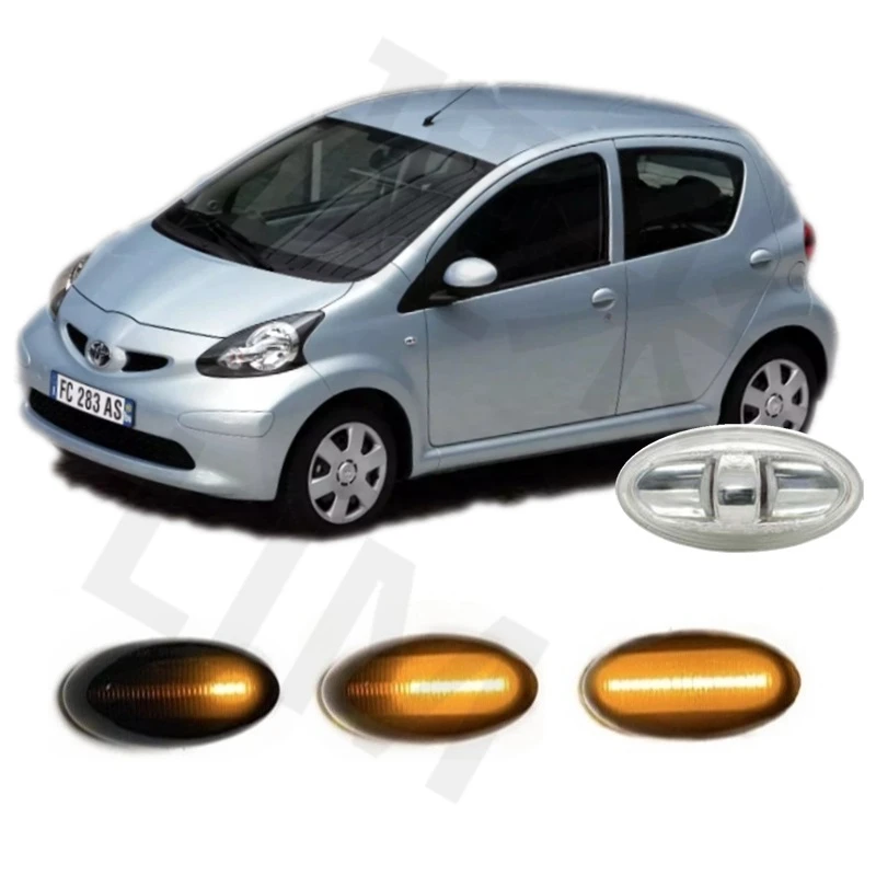 

for Toyota Aygo KGB10 B10 2005 2006 2007 2008 2009 2010 2011 2012 2013 2014 Dynamic LED Indicator Side Marker Turn Light Signal