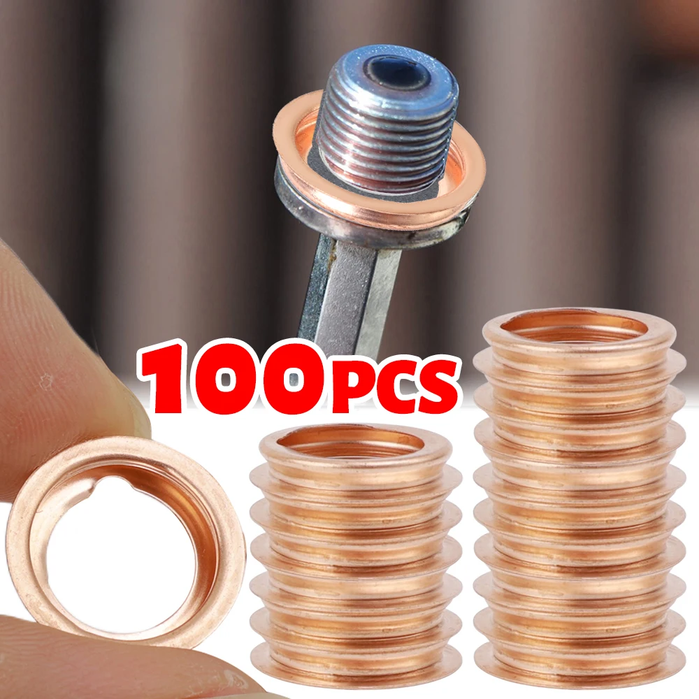 Car Oil Drain Plug Gasket Car Engine Oil Pan Screw O Sealing Washer Kit Replaceable For Nissan Infiniti 11026-JA00A For oil drain plug gasket oil drain plug seal washer o ring gasket sealing washers copper gasket combination