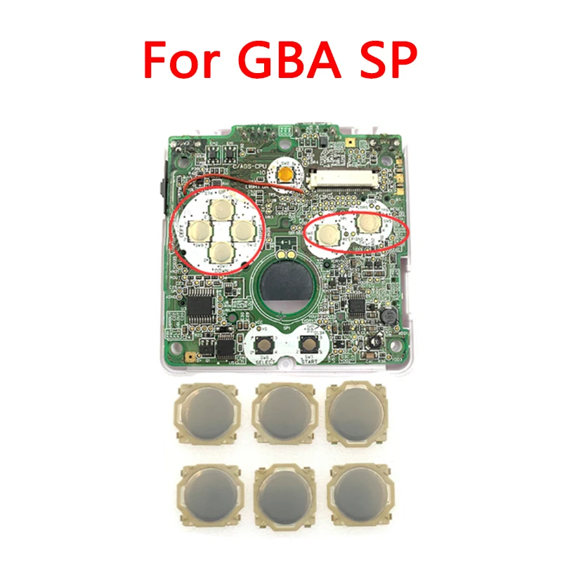 6PCS/1set Per GBA SP Interruttore Tattile di Ricambio D-Pad AB Pulsante Circuito di Pellicola Conduttiva per Gameboy Advance SP Interruttore Tattile - AliExpress
