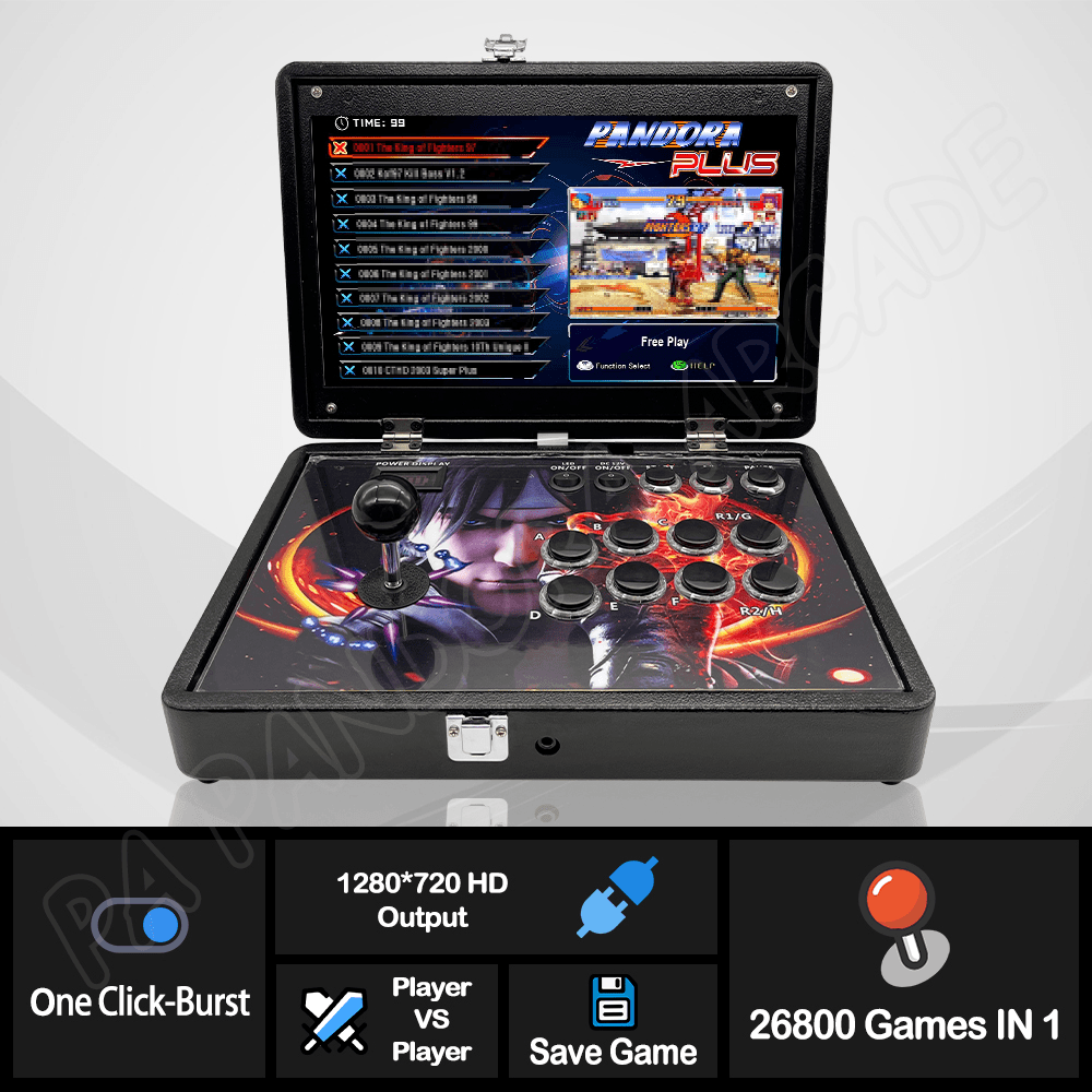 Descubre todo sobre Pandora Box 10 Plus: la mejor experiencia de juegos retro 4 Consola Pandora DX Plus, consola Arcade portátil plegable de 14 pulgadas, caja 26800 en 1, pantalla HD de 720P, Mini Arcade Moonlight