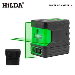HILDA Precision Green Cross-Line Laser Level, Self-Leveling Horizontal & Vertical Tool (KSWLS236)