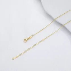 Adjustable Thin Chain Choker Necklace for Women - Elegant Pendant Jewelry for Daily Wear and Gifts (Gold Color)
