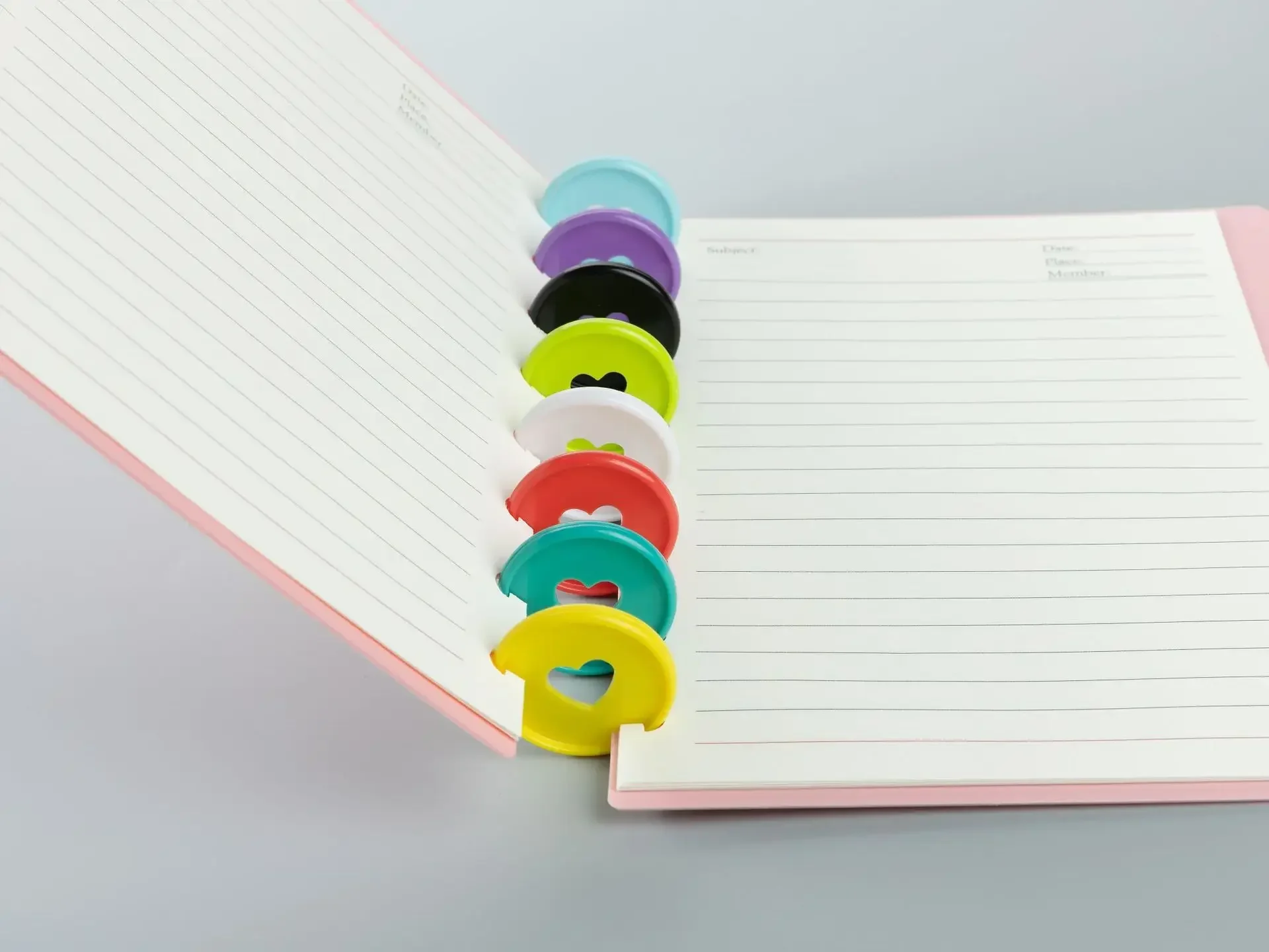 35mm Notebook Loose-leaf Rings Plastic Binding Rings Hand Account Book Accessories 12pcs