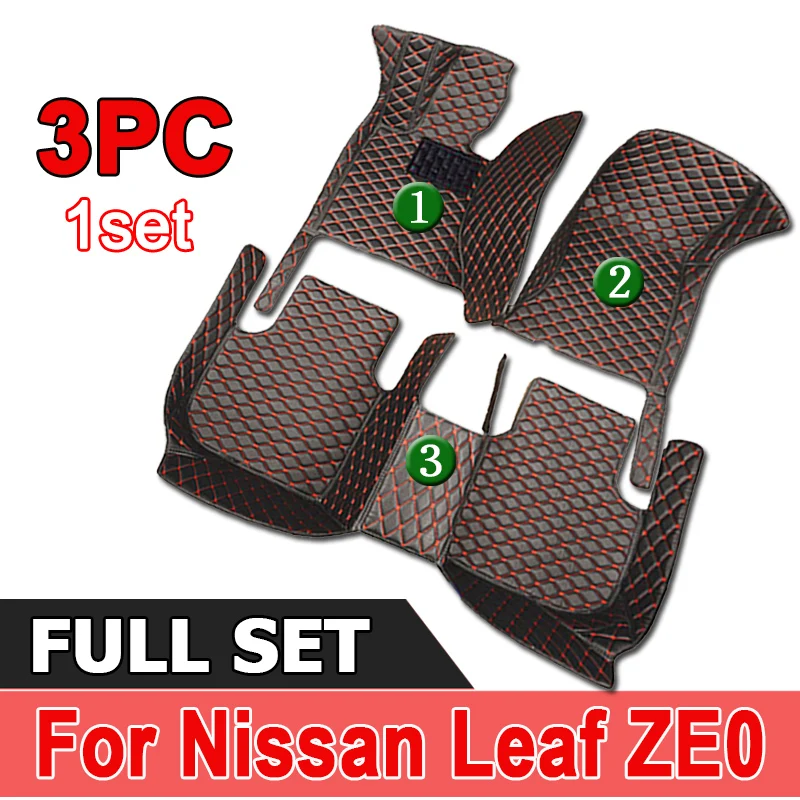 

Коврики для Nissan Leaf ZE0 AZE0 2011 ~ 2017, грязеотталкивающие автомобильные коврики, роскошный кожаный коврик, коврик для защиты от грязи, аксессуары для интерьера автомобиля