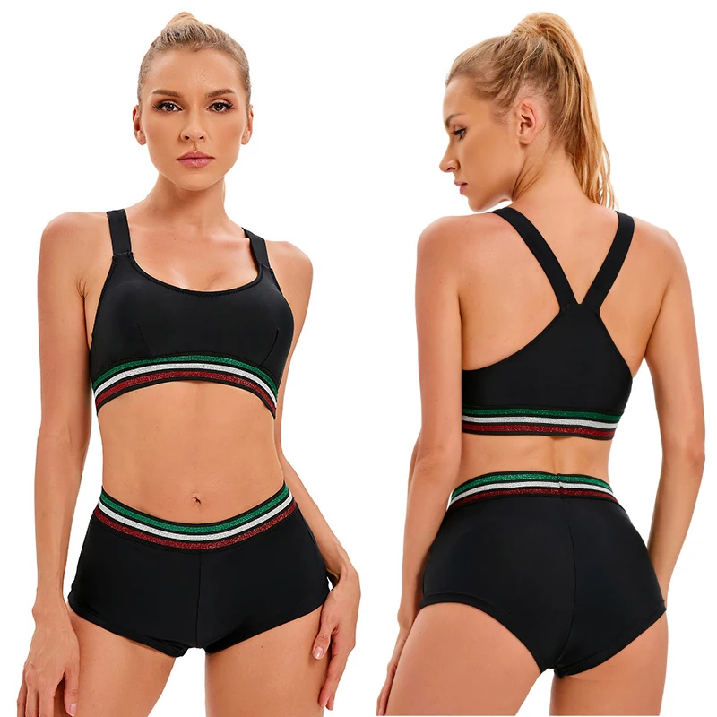 HighWaistSportVestSwimwearWomen2022TwoPieceSwimsuitwith