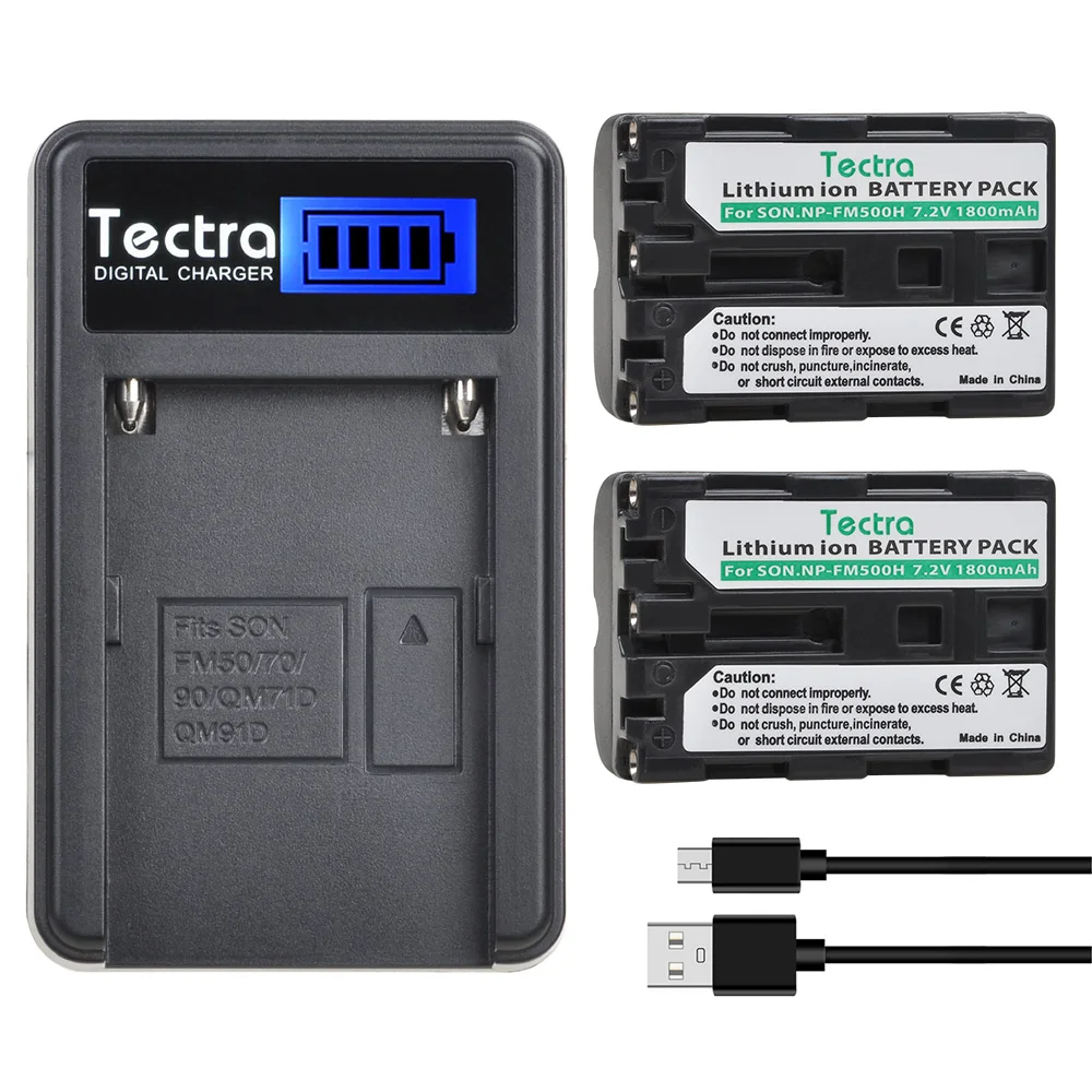 

NP-FM500H FM500H Battery + LCD USB Charger for Sony Alpha a68, a77II, SLT-A57, A58, A100, A200, A560, A580,SLT-A700