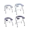 Toilet Seat for Bathroom Trong Bearing Capacity Comfortable Stable Bottom Shower Chair Washable Frosted Seat Board Commode Stool 1