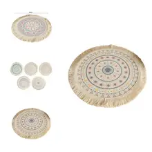 

Attractive Placemat Lightweight Reusable More Thicken Tassels Decor Dinner Pad Dinner Mat Tableware Mat