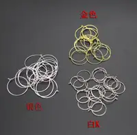 100pcs 20MM 25MM 30MM 35MM Round Loop Hoop Circle Earrings Iron Wire Earring Blank Ear Hook for DIY Earring Jewelry Findings 2